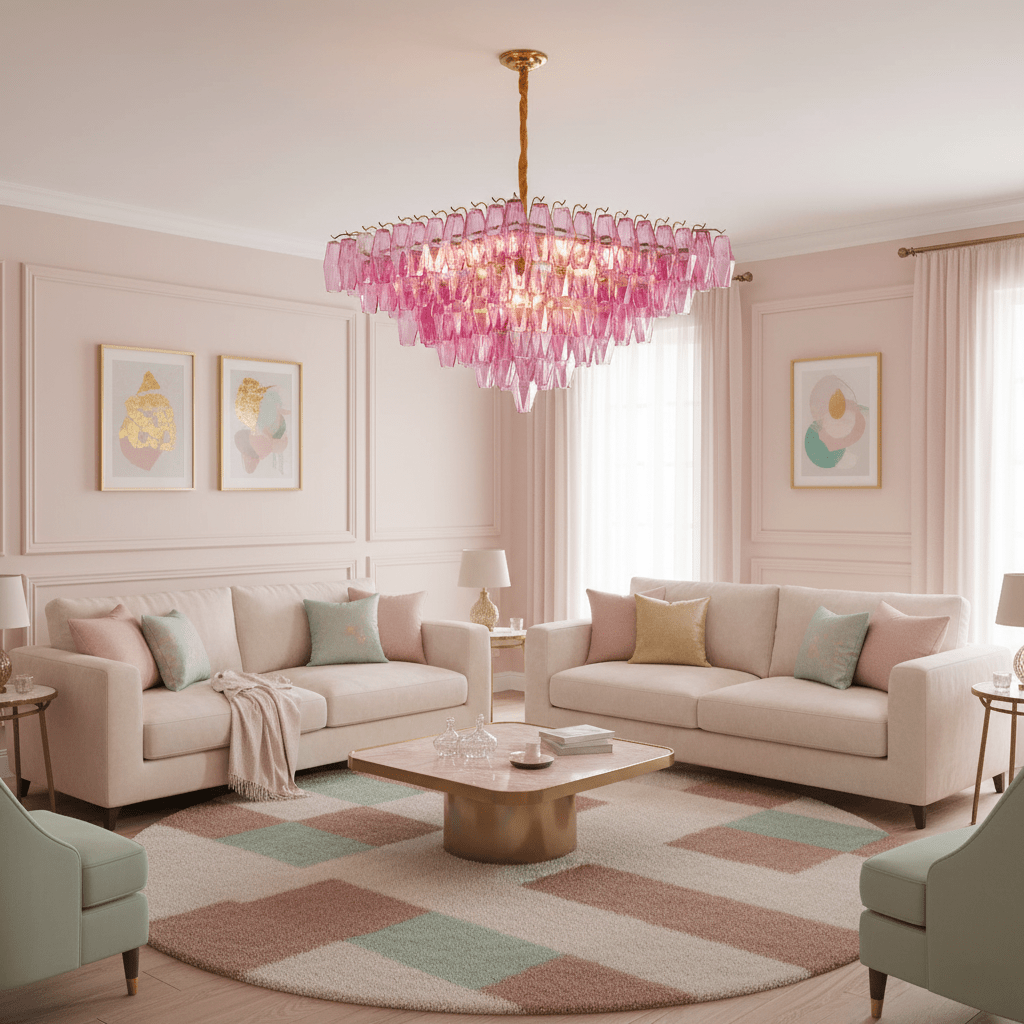 Fuchsia Prism Empire Chandelier - Vakkerlight
