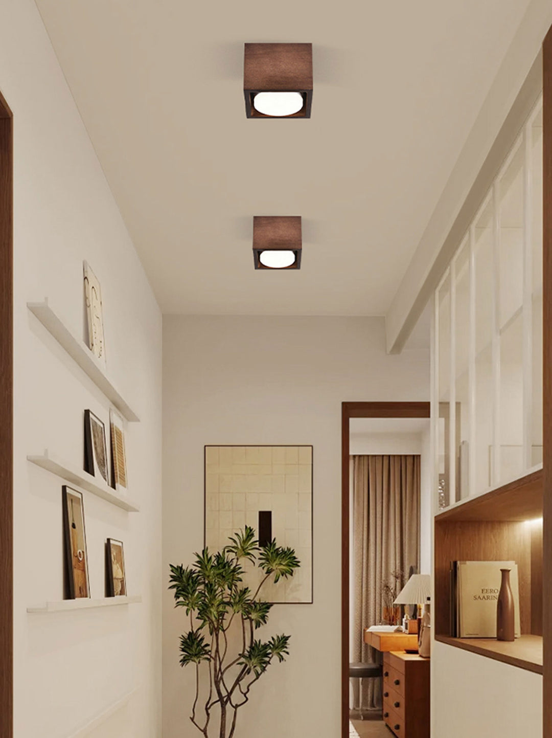Cobra Wood Ceiling Light - Vakkerlight