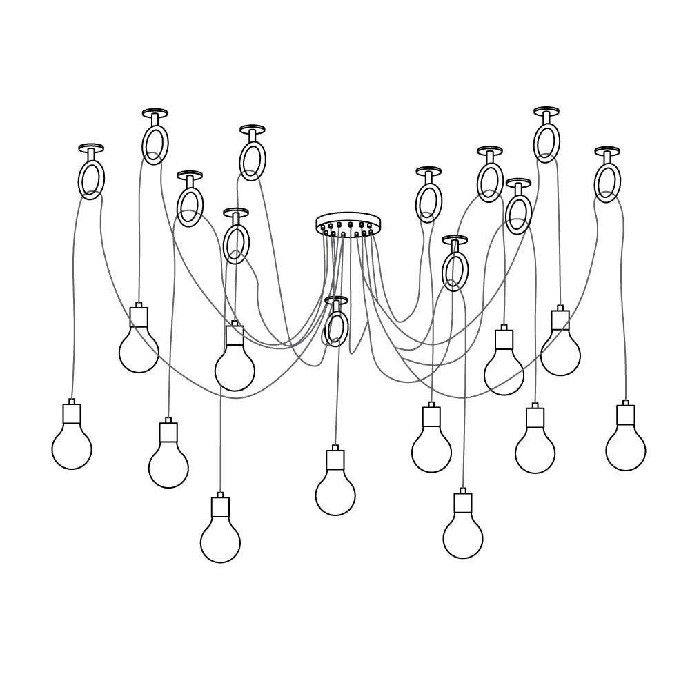 Industrial Spider Chandelier - Vakkerlight