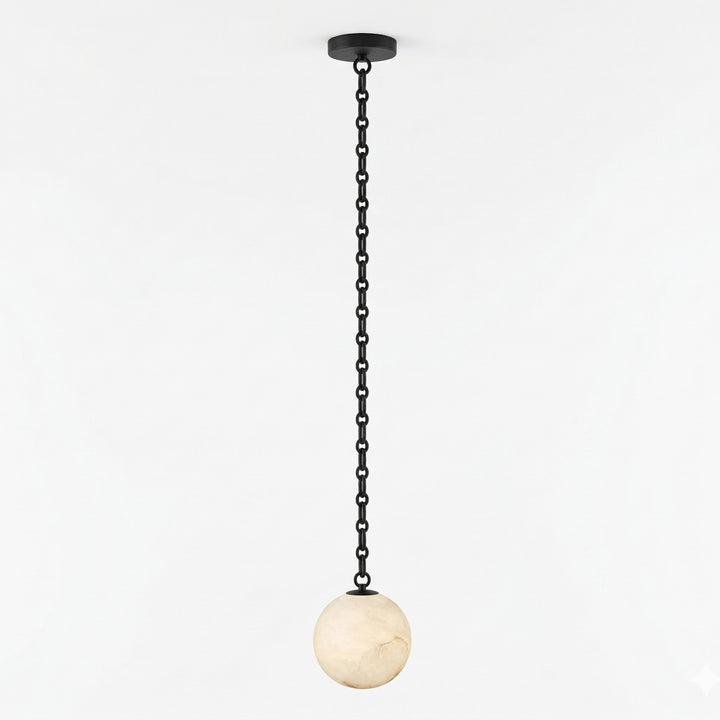 ndustrial Alabaster Orb Chain Chandelier - Vakkerlight