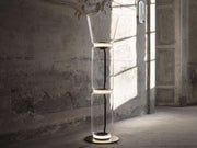 Bamboo Glass Floor Lamp