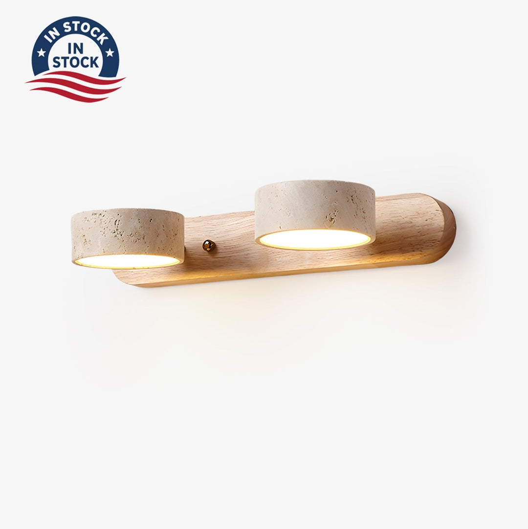 Travertine Duo Wall Light — In Stock in the U.S. warehouse