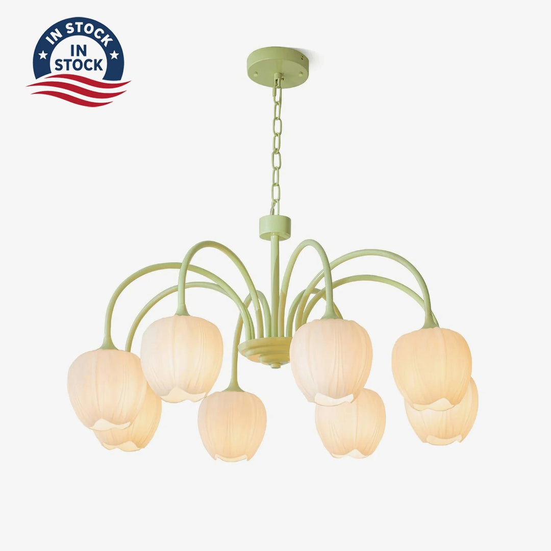 Tulip Matcha Chandelier — In Stock in the U.S. warehouse