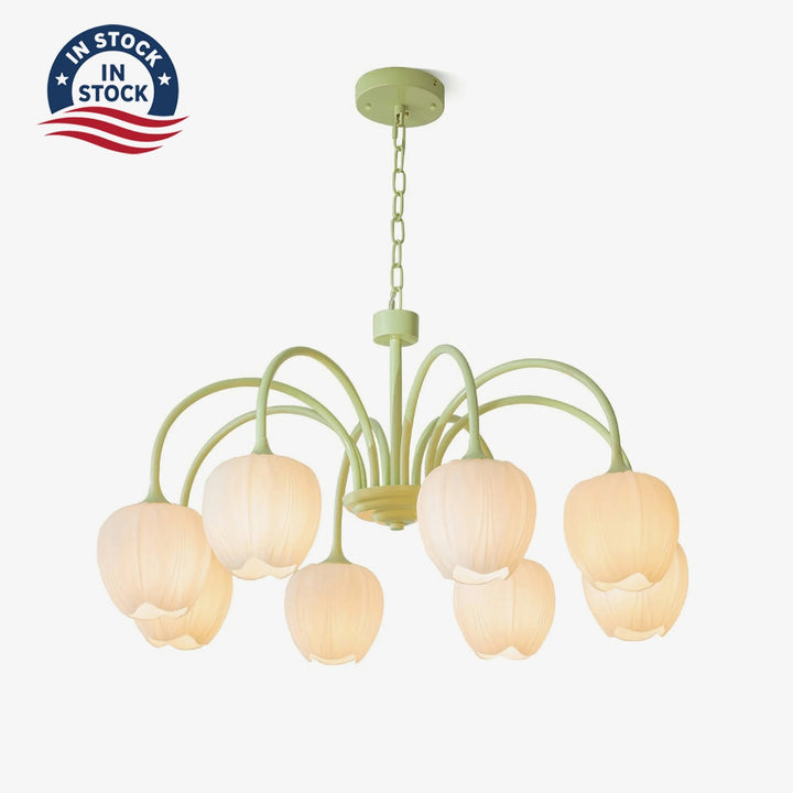 Tulip Matcha Chandelier — In Stock in the U.S. warehouse