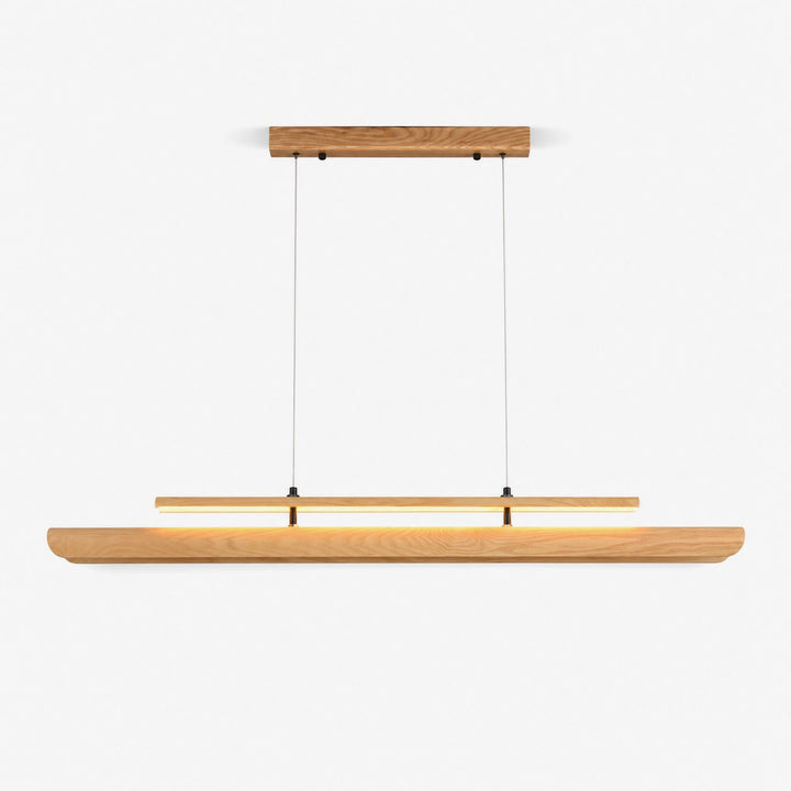 Two Tier Wood Linear Pendant Light - Vakkerlight