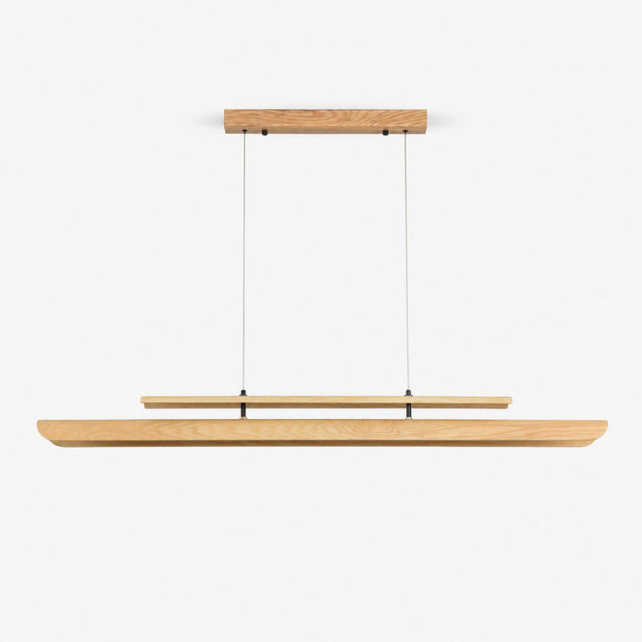 Two Tier Wood Linear Pendant Light - Vakkerlight