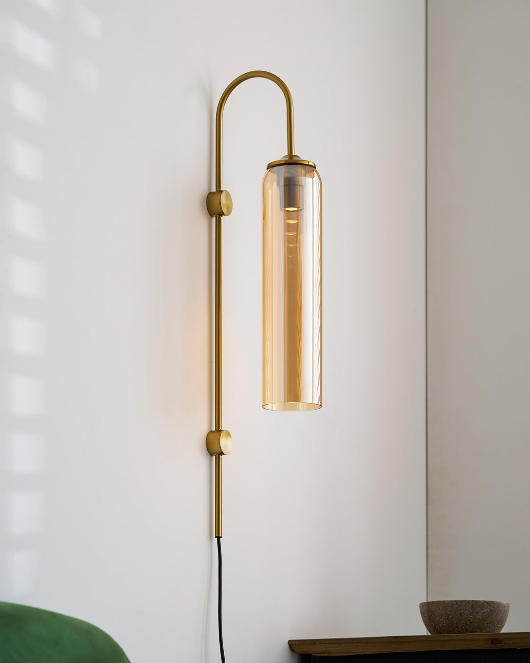 Modern Glass Plug-In Wall Lamp