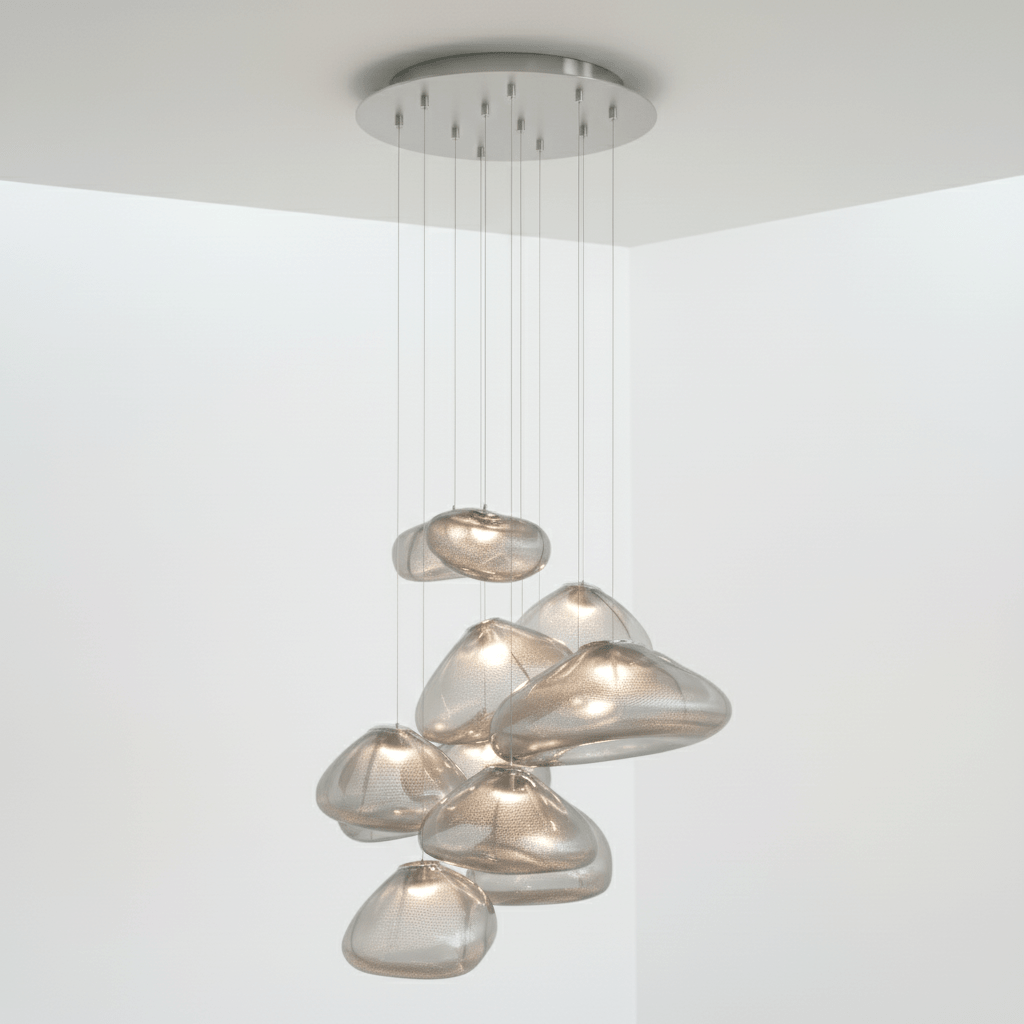 Blown Glass Mesh Pendant Light - Vakkerlight