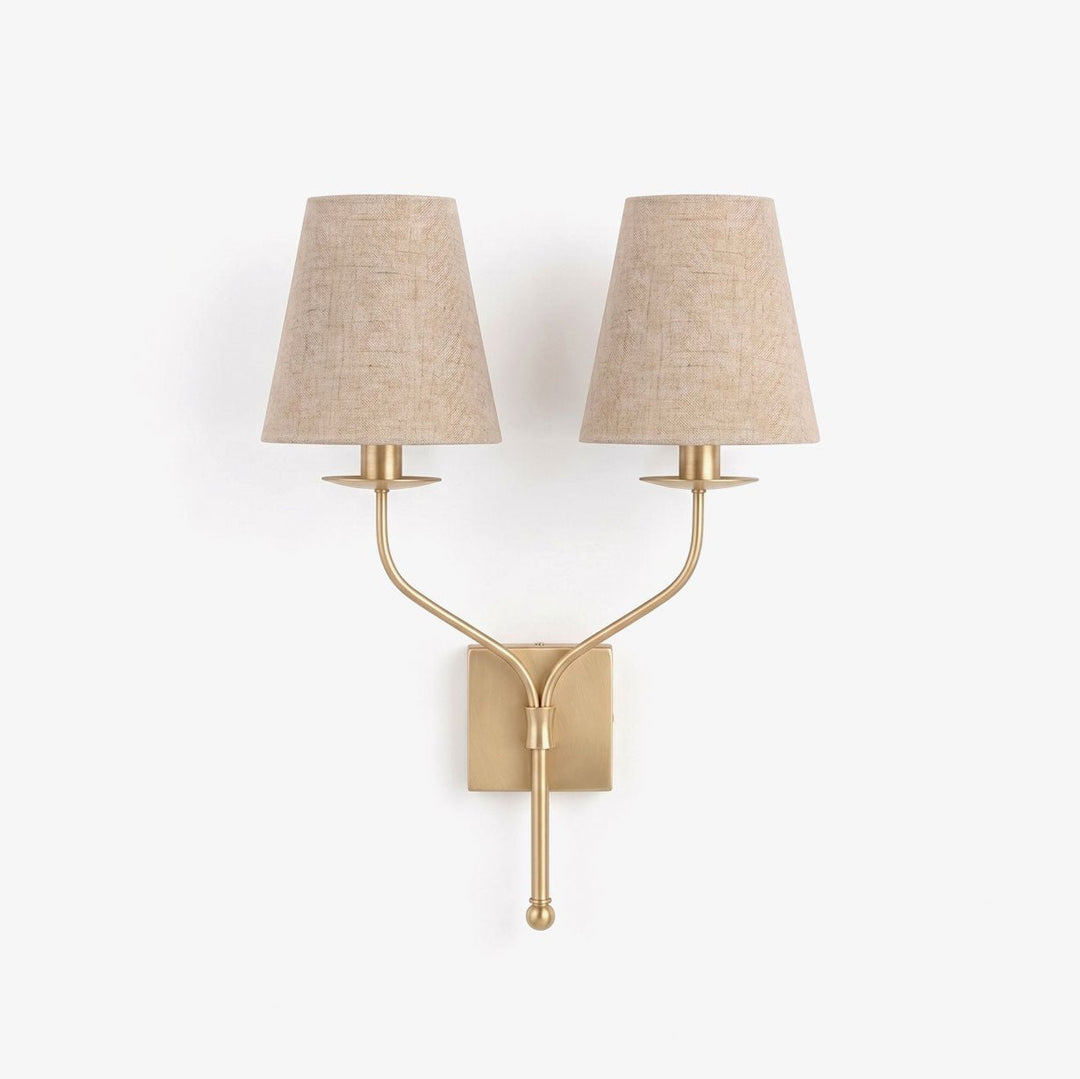 Lysenne Double Arm Fabric Wall Sconce - Vakkerlight