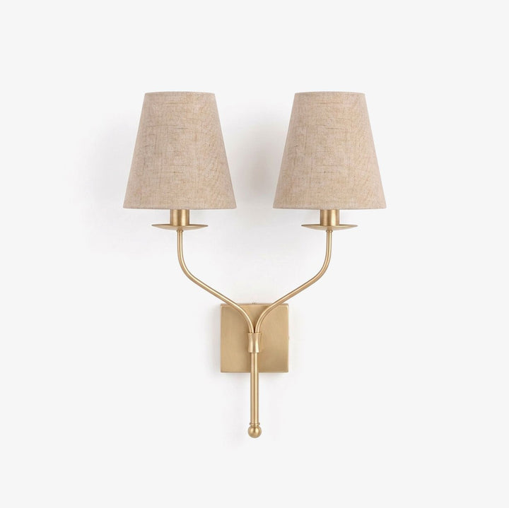 Lysenne Double Arm Fabric Wall Sconce - Vakkerlight