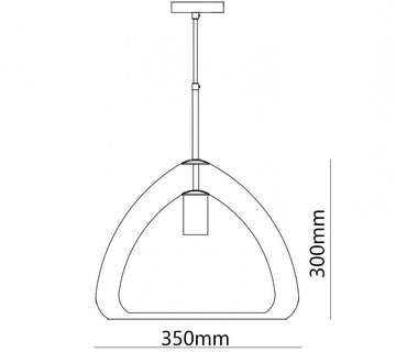 Futuristische Glass Pendant Light – detail 16 — Dimension drawings 1