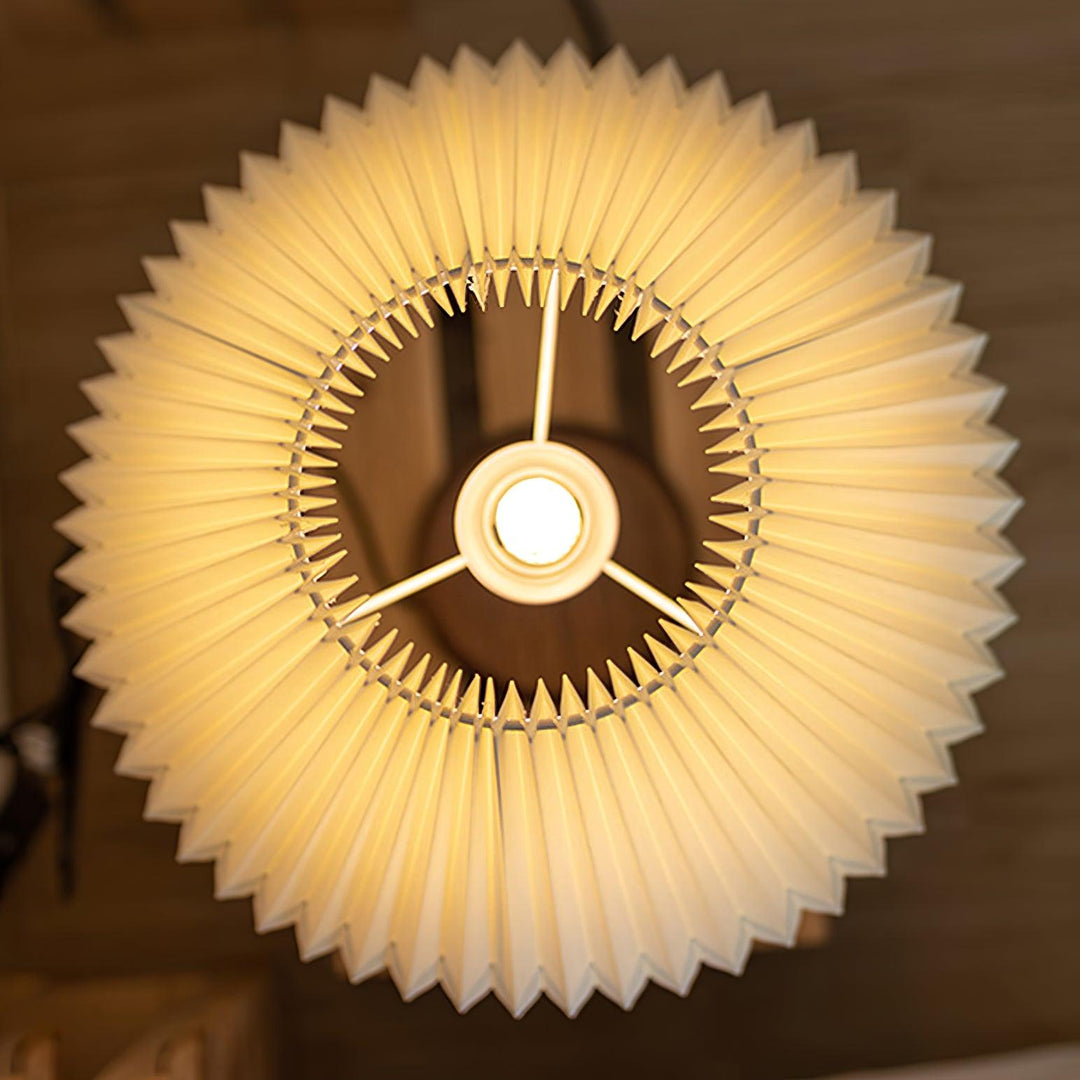 Accordion Pleat Walnut Table Lamp – detail 18