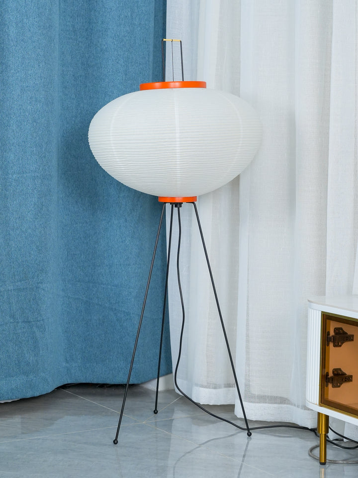 Lampadaire en papier de riz