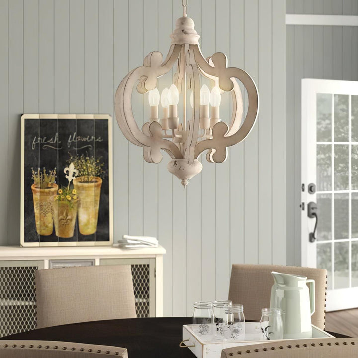 Antique White Style Chandelier - Vakkerlight