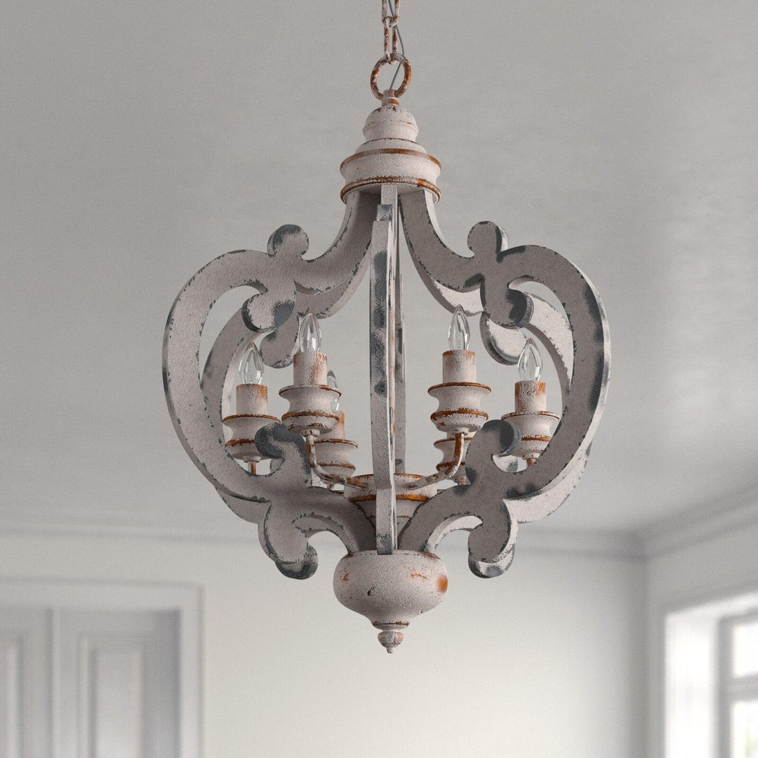 Antique White Style Chandelier - Vakkerlight