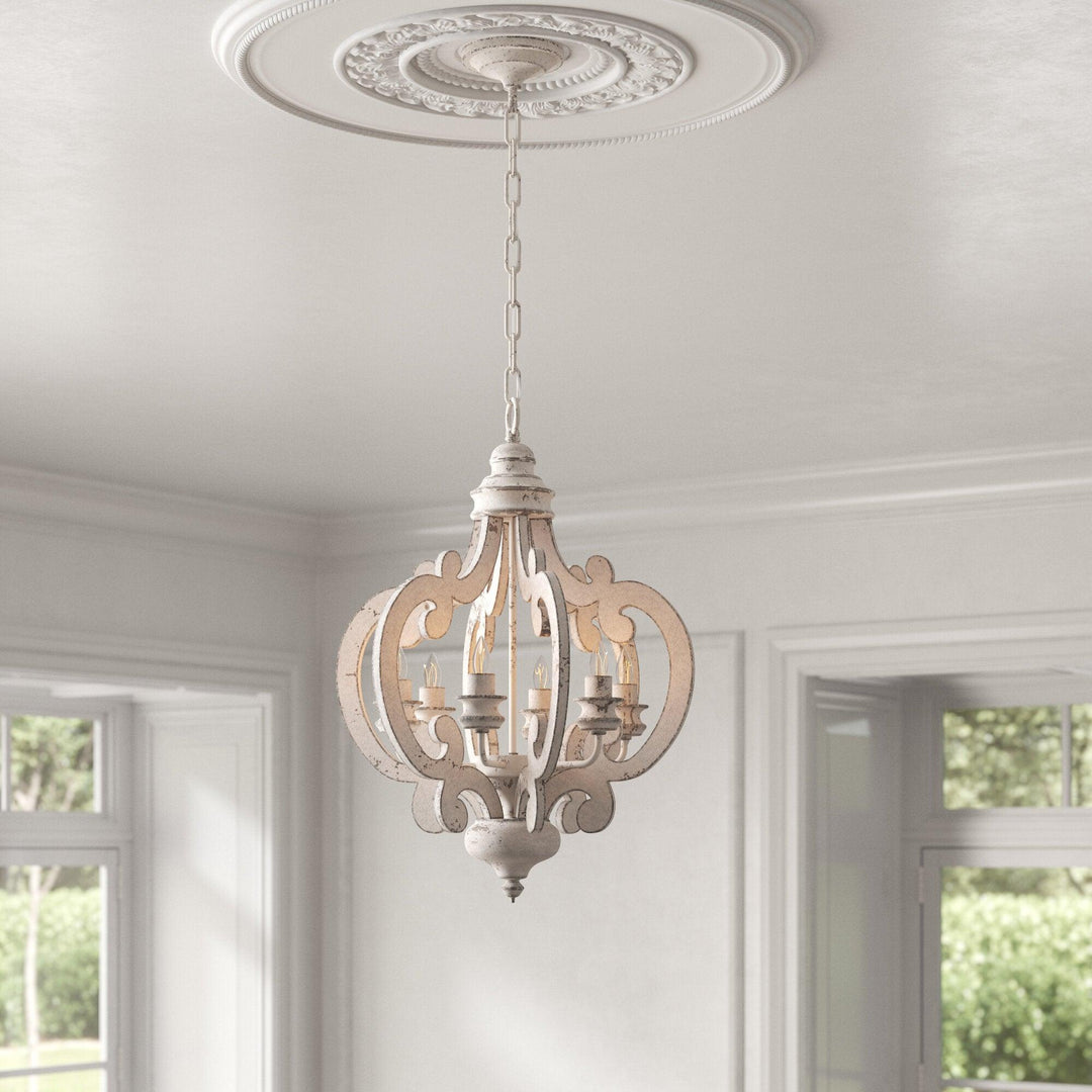 Antique White Style Chandelier - Vakkerlight