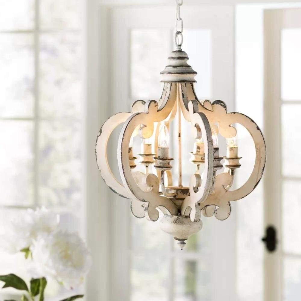 Antique White Style Chandelier - Vakkerlight