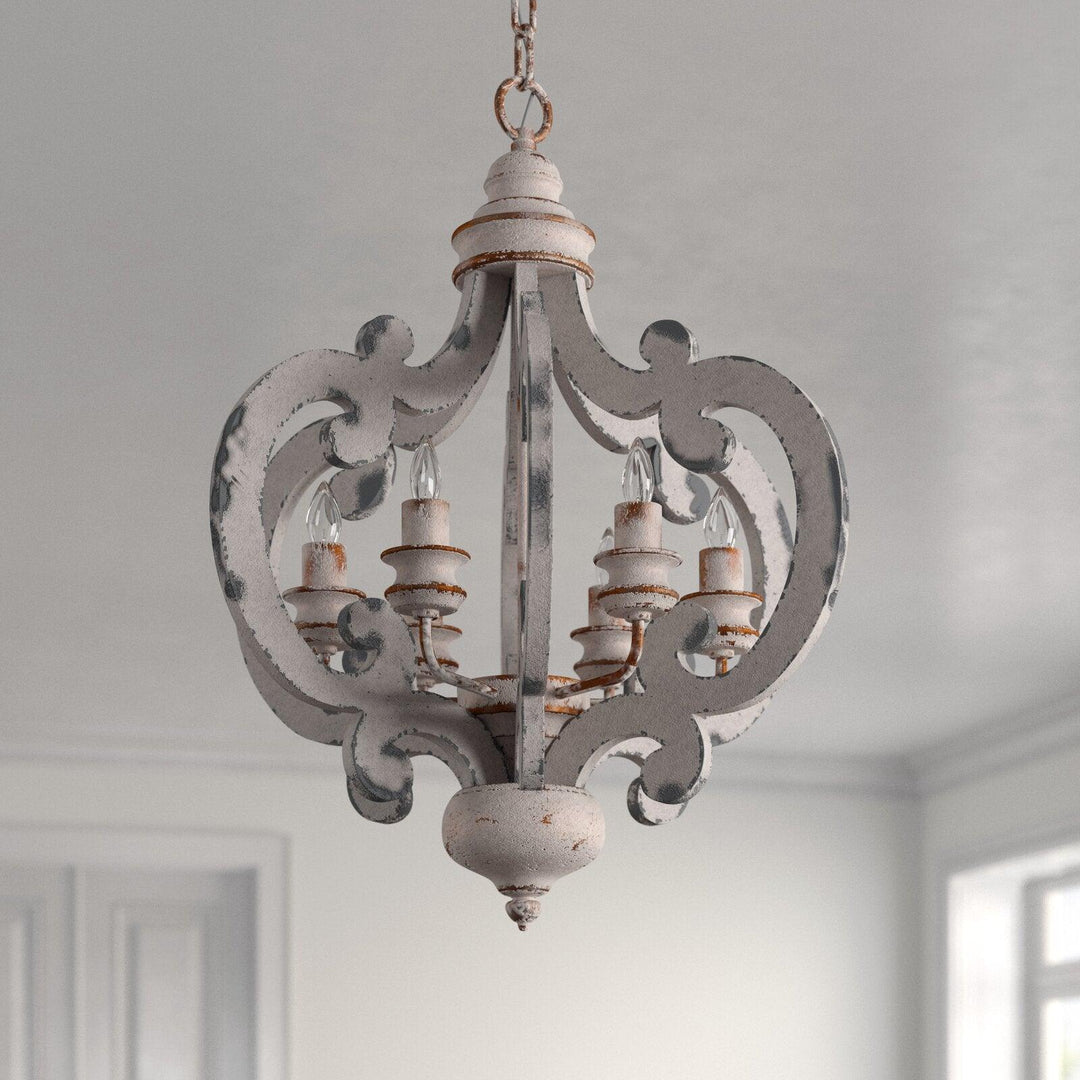 Antique White Style Chandelier - Vakkerlight