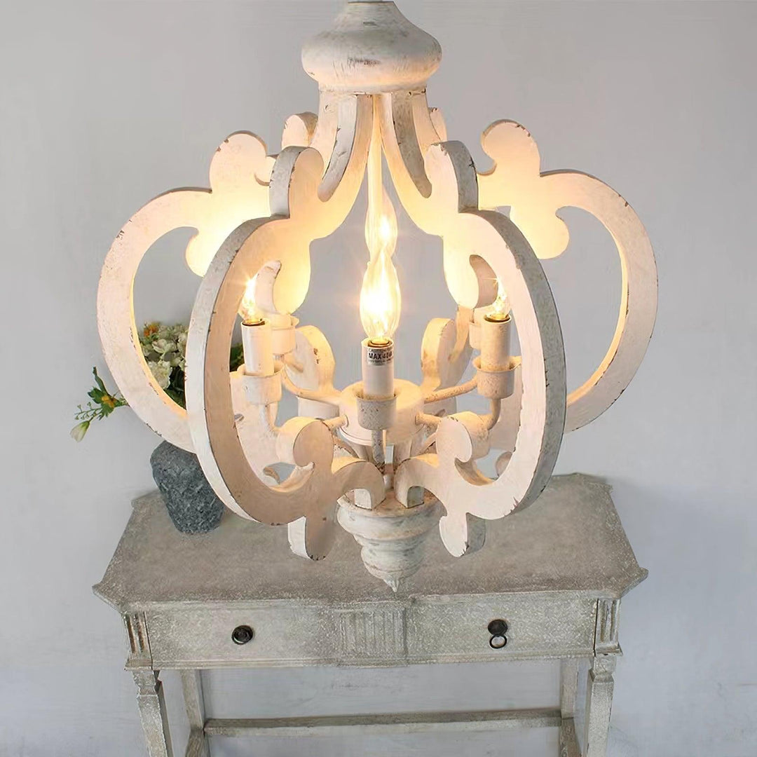 Antique White Style Chandelier - Vakkerlight