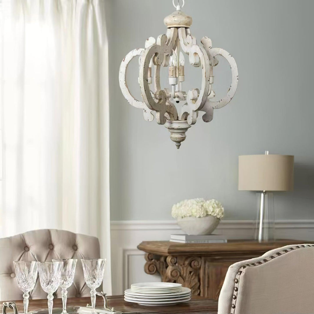 Antique White Style Chandelier - Vakkerlight