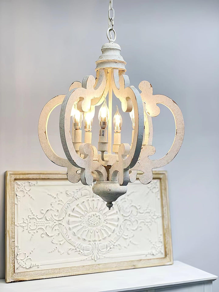 Antique White Style Chandelier - Vakkerlight