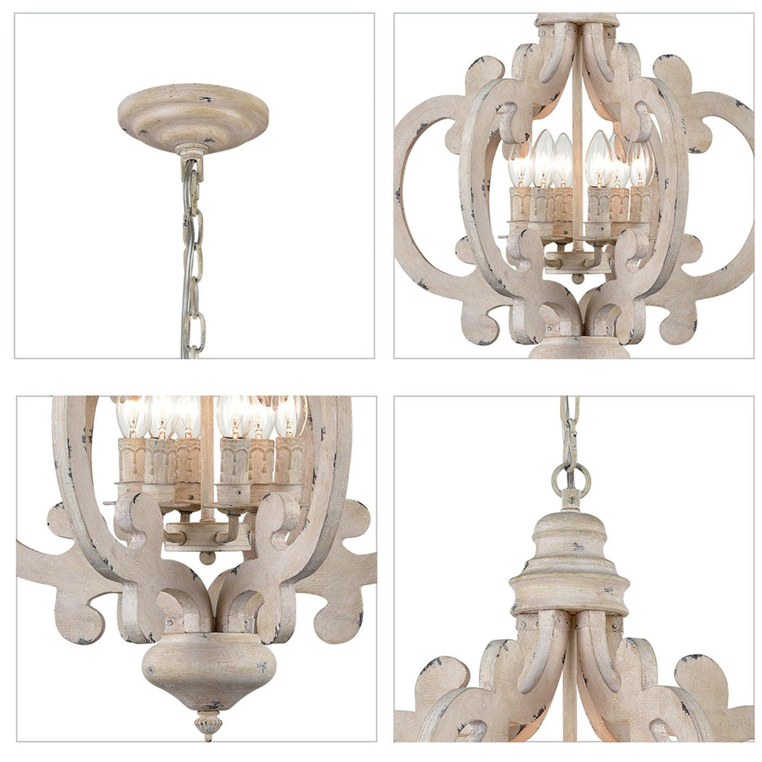 Antique White Style Chandelier - Vakkerlight