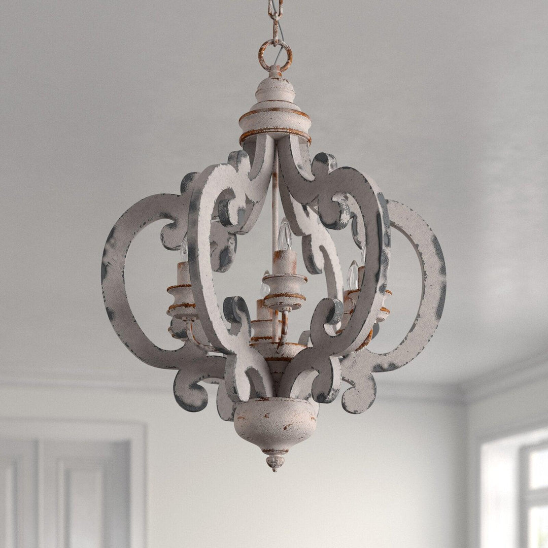 Antique White Style Chandelier - Vakkerlight