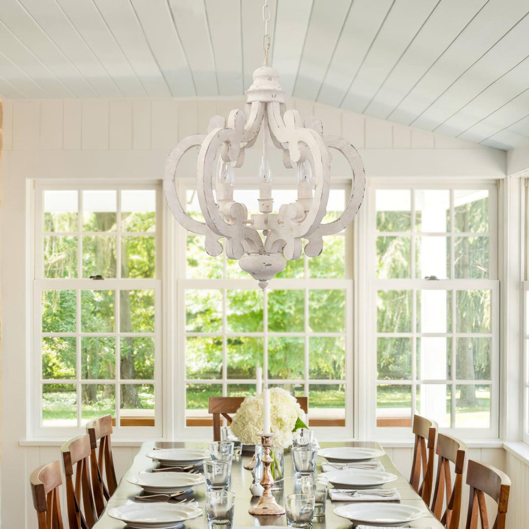 Antique White Style Chandelier - Vakkerlight