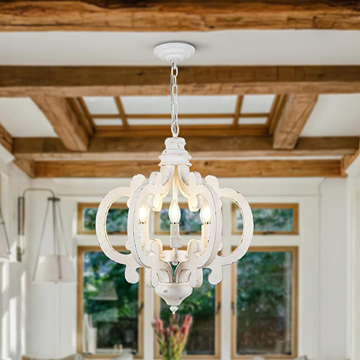 Antique White Style Chandelier - Vakkerlight