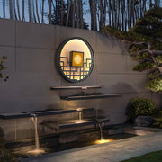 Asian Style Round Garden Wall Light - Vakkerlight