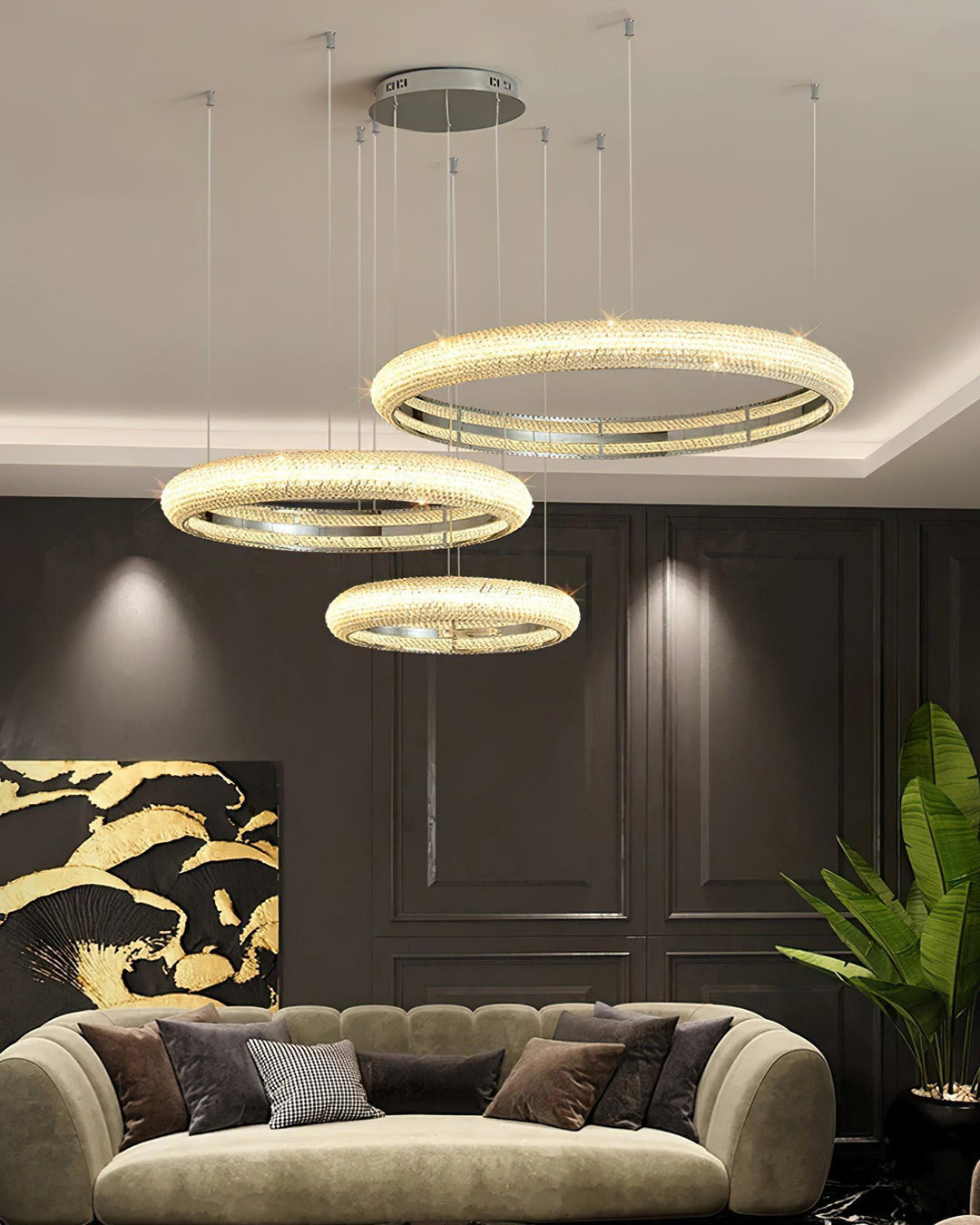 Asscher Ring Chandelier - Vakkerlight