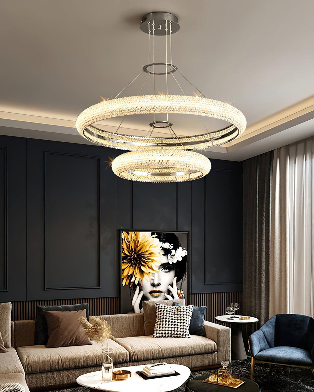 Asscher Ring Chandelier - Vakkerlight