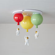 Astronaut glänzende Ballon-Deckenleuchte