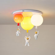 Lámpara de techo con globo brillante de astronauta