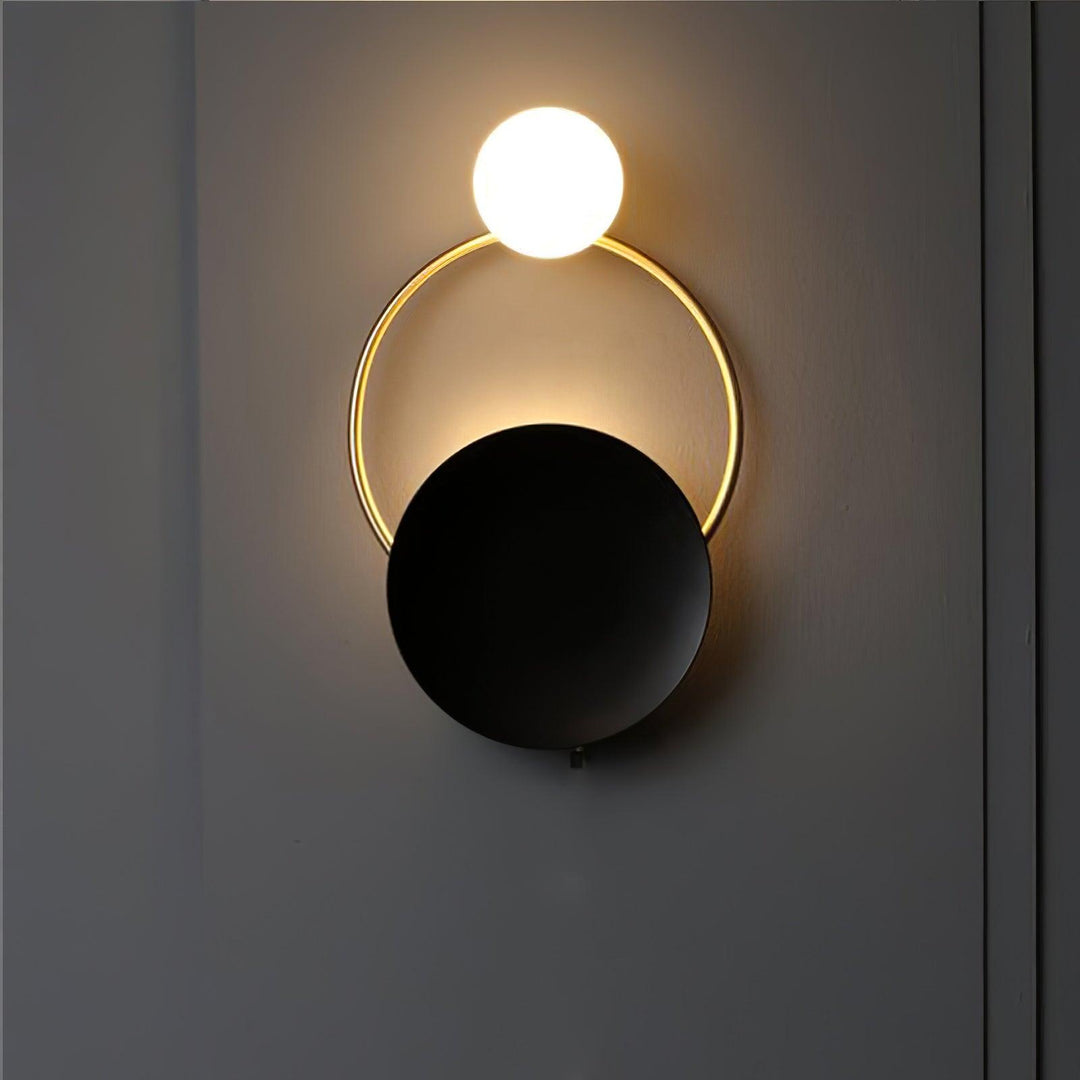 Black Circular Rings Wall Lamp - Vakkerlight