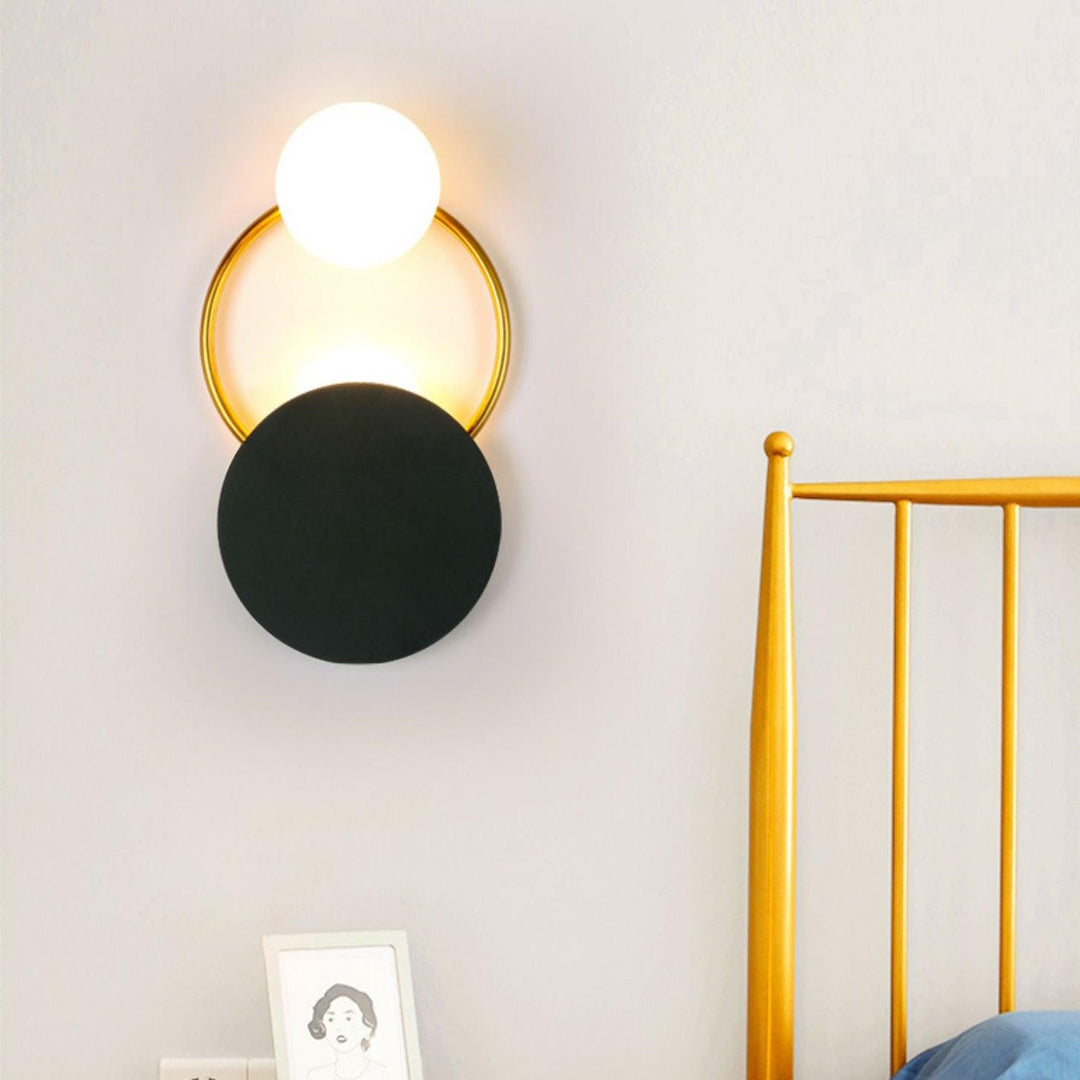 Black Circular Rings Wall Lamp - Vakkerlight