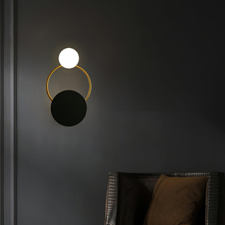 Black Circular Rings Wall Lamp - Vakkerlight