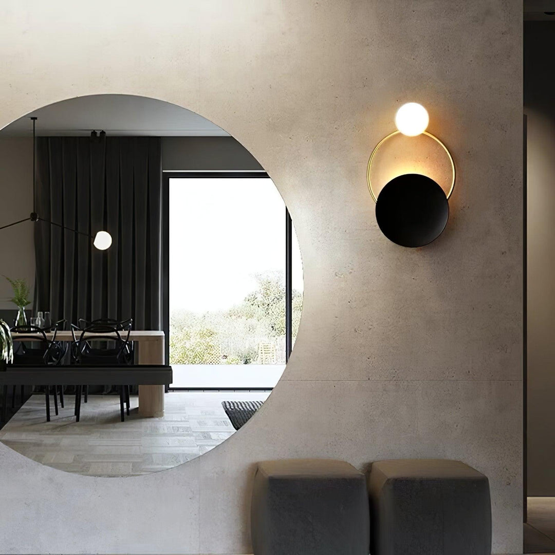 Black Circular Rings Wall Lamp - Vakkerlight