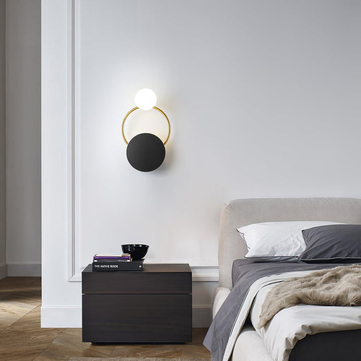 Black Circular Rings Wall Lamp - Vakkerlight