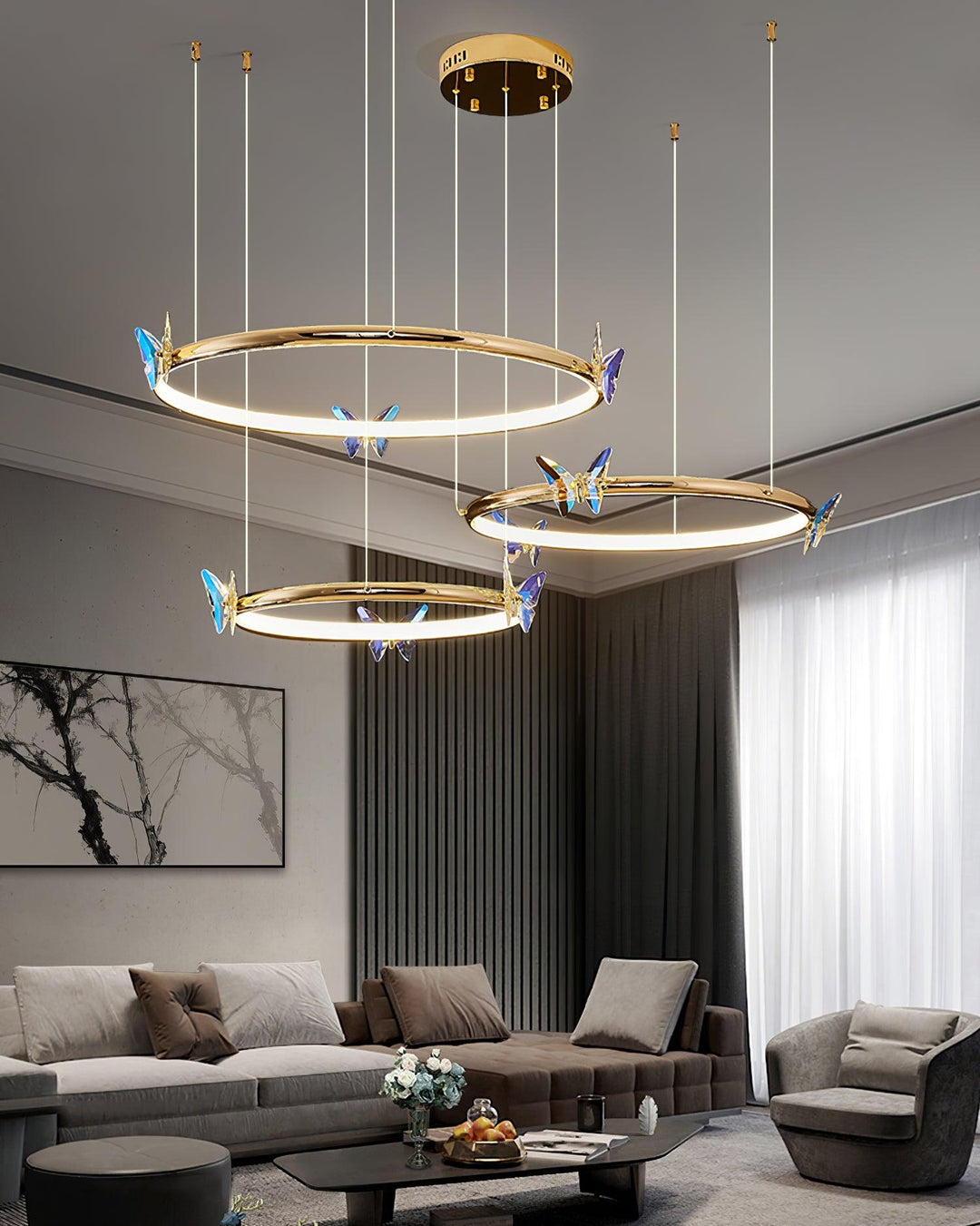 Blue Butterfly Chandelier - Vakkerlight