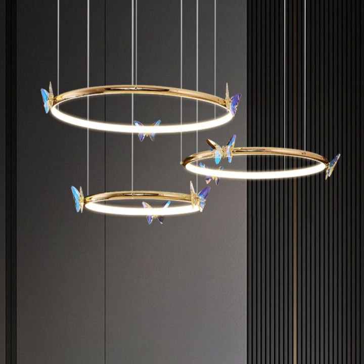 Blue Butterfly Chandelier - Vakkerlight