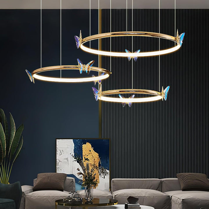 Blue Butterfly Chandelier - Vakkerlight