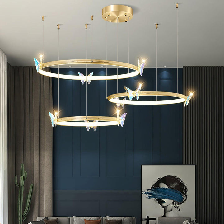 Blue Butterfly Chandelier - Vakkerlight