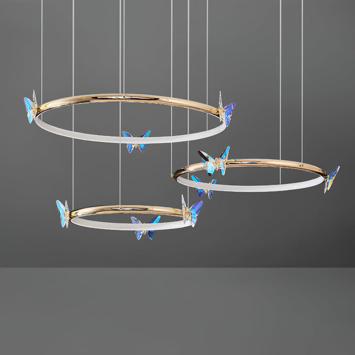 Blue Butterfly Chandelier - Vakkerlight