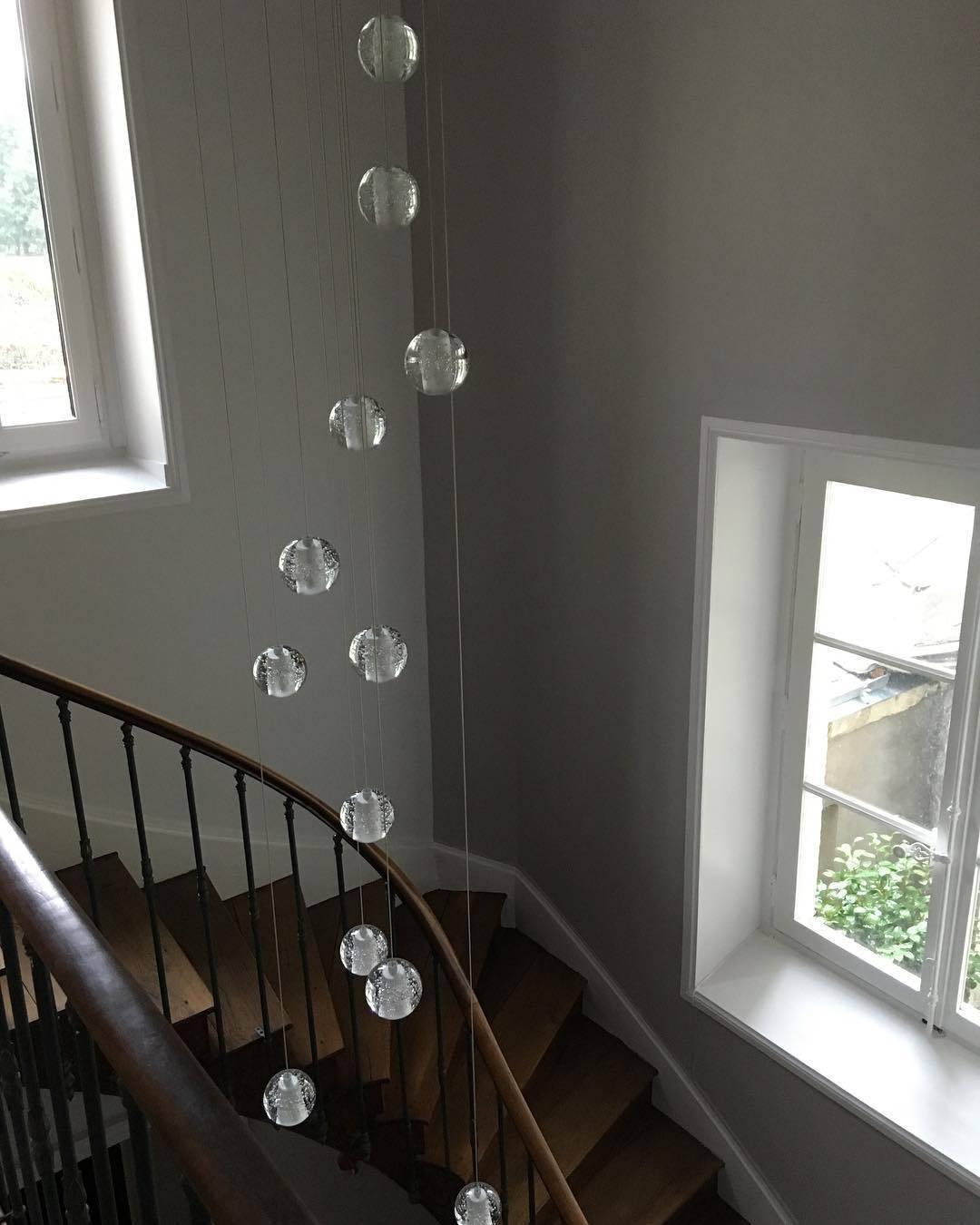 Suspension boule en cristal