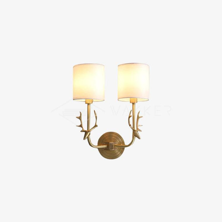 Brass Deer Head Wall Light - Vakkerlight