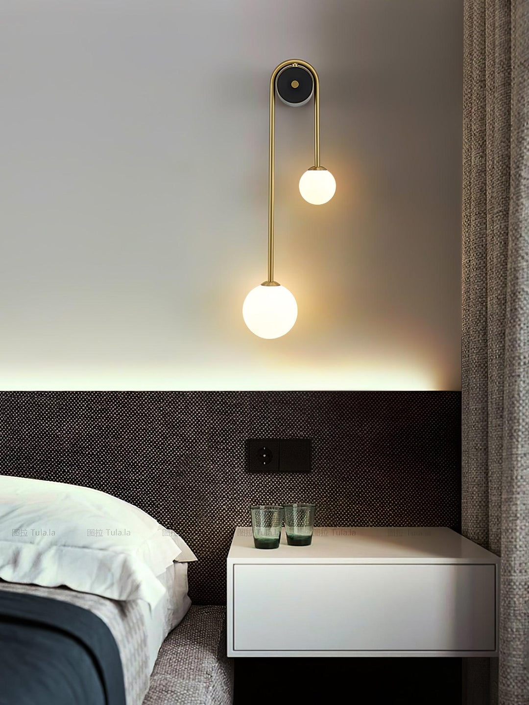 Brass Arc Wall Light - Vakkerlight