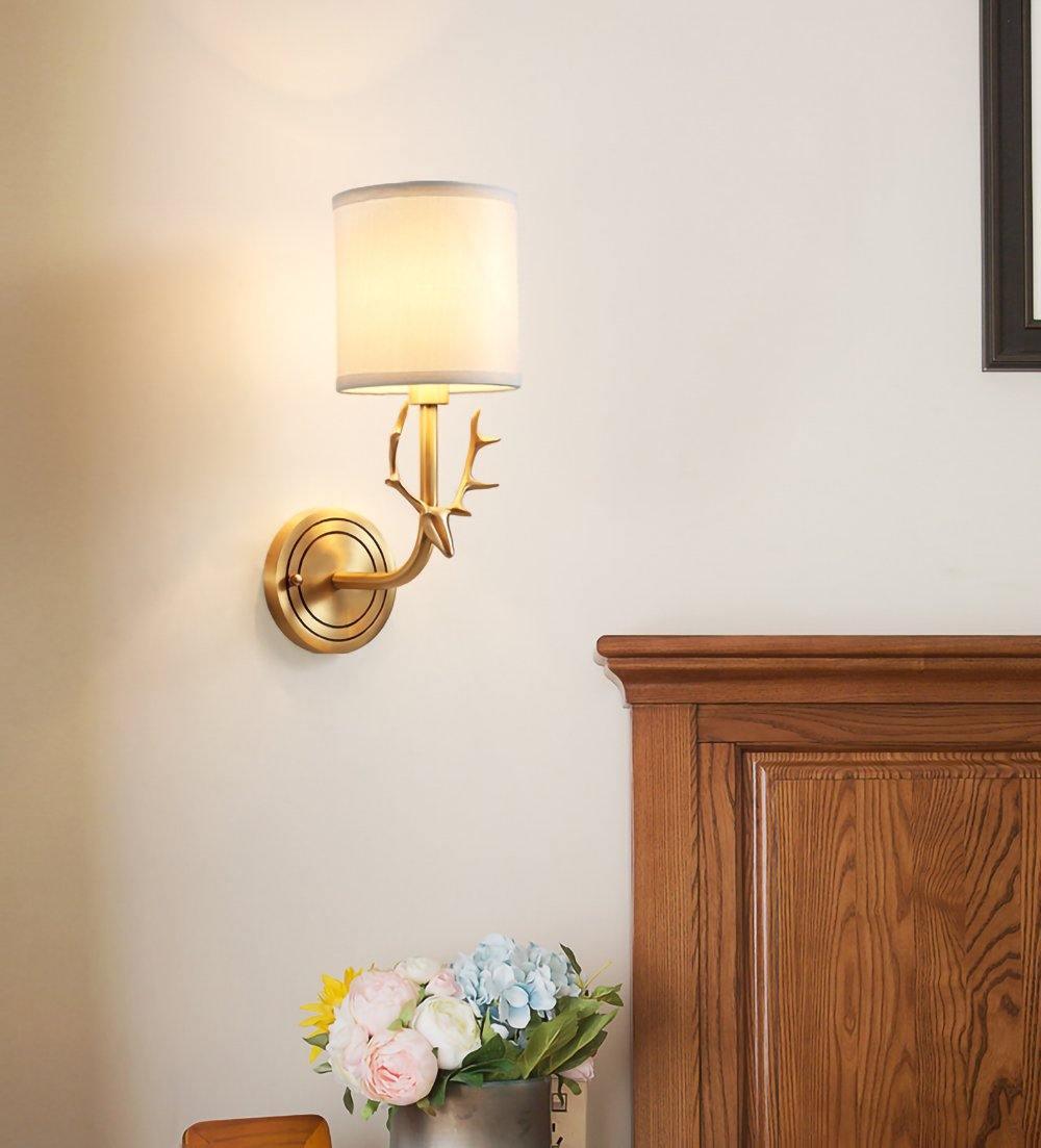 Brass Deer Head Wall Light - Vakkerlight