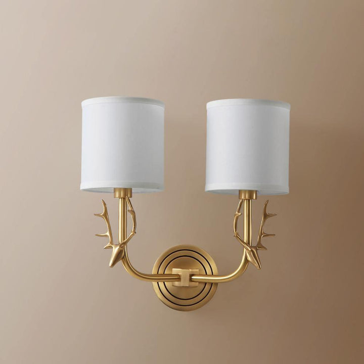 Brass Deer Head Wall Light - Vakkerlight