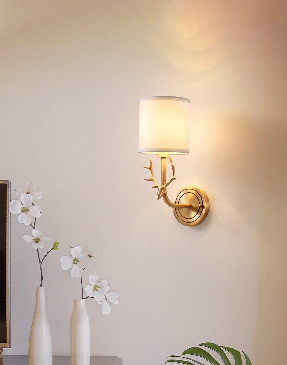 Brass Deer Head Wall Light - Vakkerlight